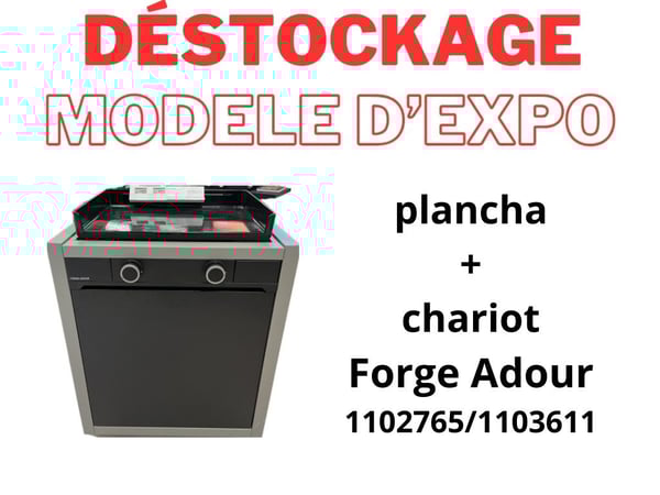 Profiter d'un déstockage de modèle d'exposition sur une sélection de plancha et chariot Forge Adour dans votre magasin Boulanger Villefranche sur Saône