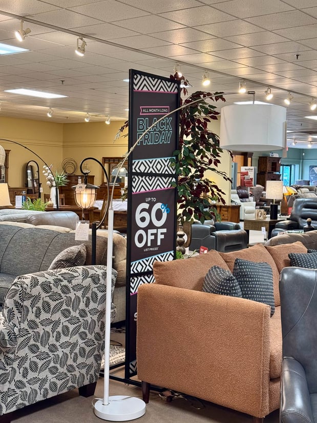 Eau Claire Slumberland Furniture black friday display