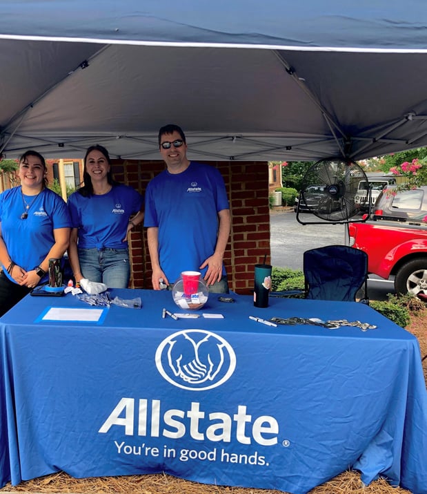 The team saying Hi to our neighbors at Roswell's "Alive after Five"
