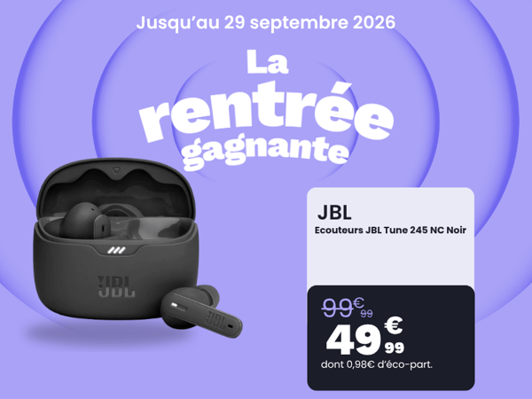 Ecouteurs JBL Tune 245 NC Noir