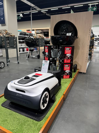 robot tondeuse barbecue jardin maison été entretien pelouse charbon gaz electrique plancha