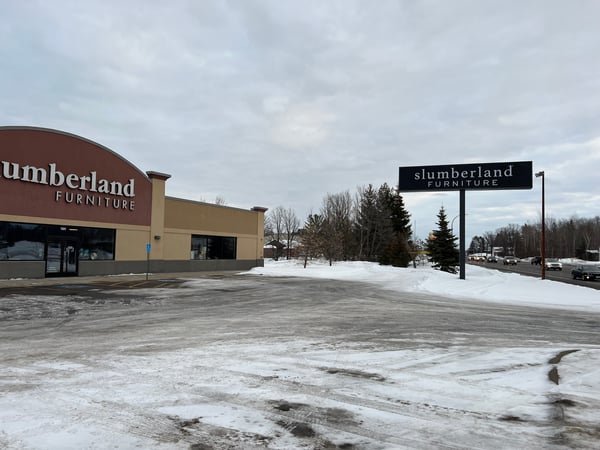 Street view of Slumberland Furniture Store in Grand Rapids,  MN