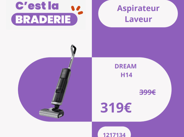 découvrez le Aspirateur laveur DREAME H14  dans votre magasin Boulanger Boulogne-Sur-Mer