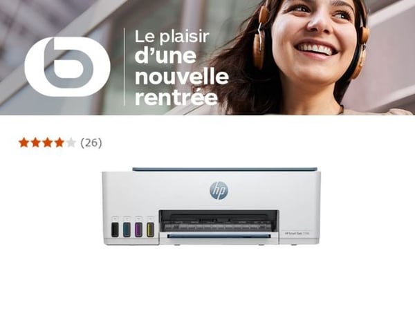 L'imprimante jet d'encre Hp Smart Tank 5106 chez Boulanger Thiais