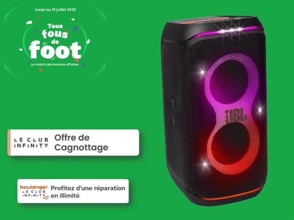 🏷️ Tous Fous de Foot chez Boulanger Chambray-lès-Tours : Célébrez les Victoires avec l'Enceinte JBL PartyBox !