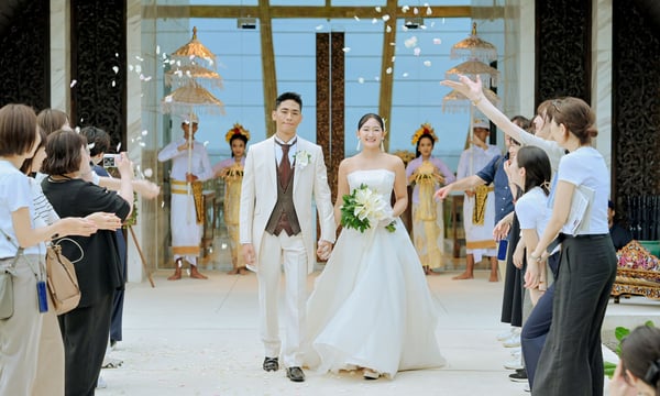 JTBウエディングバリ島研修・模擬挙式のようす