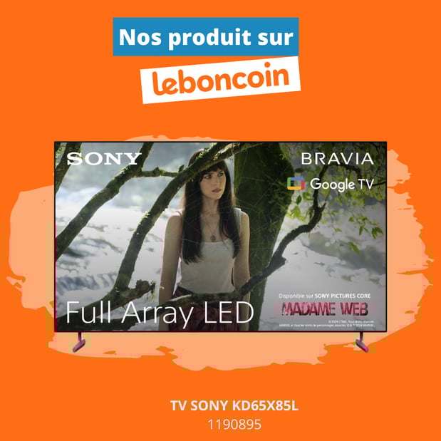 TV Sony KD65X85L sur leboncoin de Boulanger Creil-Saint Maximin