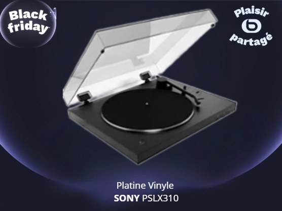 Platine Vinyle 
SONY
PSLX310
black friday boulanger chambery
