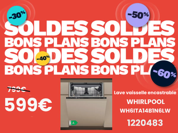 WHIRLPOOL  Lave vaisselle encastrable WHIRLPOOL WH7IA15AM3TUS0