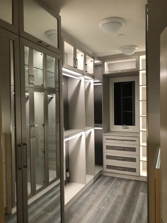 Custom built walk in closet