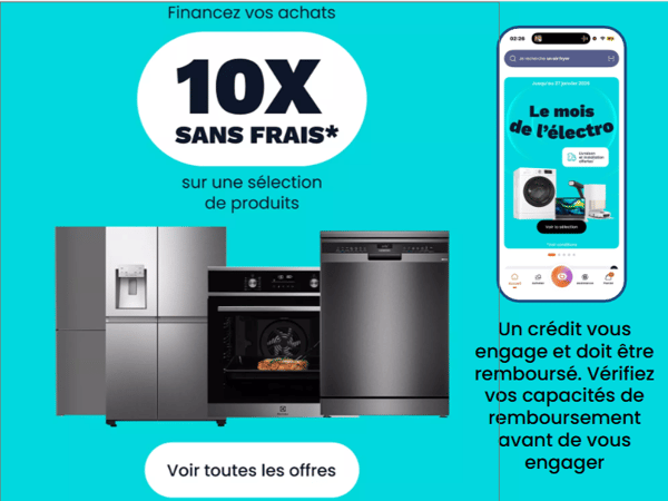 Du 10 fois sans frais pour les marques  de l'électroménager dans votre boulanger Chambéry !