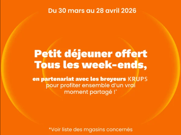 Petit déjeuner offert dans votre magasin Boulanger Dunkerque !