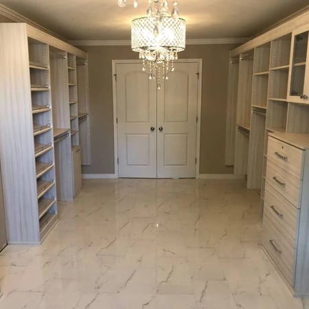 Modern closet design by California Closets Richmond, Virginia.