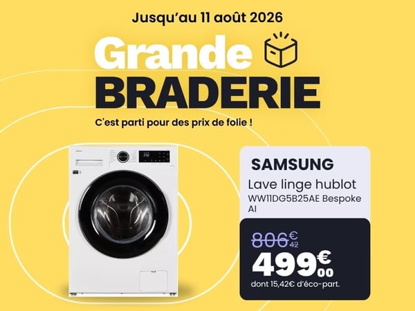 Lave linge hublot SAMSUNG WW11DG5B25AE Bespoke AI