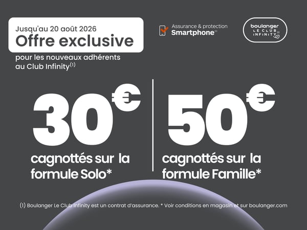 Offre de cagnottage Boulanger Infinity smartphone à Boulanger Eragny sur Oise