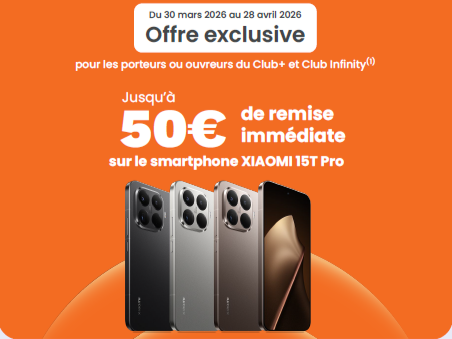 50euros remise pour les ouvreurs ou porteurs club+ ou infinity