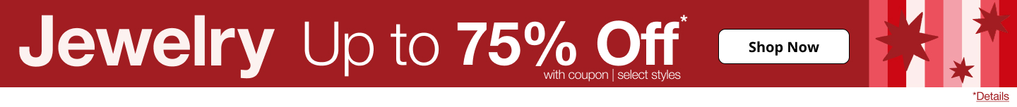 Save up to 75% off during JCPenney's Jewelry Department Sale