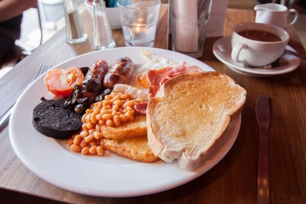 典型的なイギリス式朝食