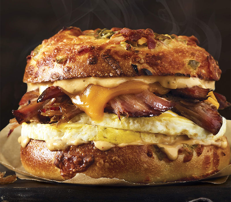 Texas Brisket Breakfast Egg Sandwich