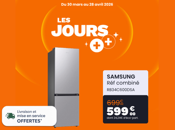 Les jours ++ ont commencés dans votre magasin Boulanger Tours Saint Pierre des Corps, retrouvez de nombreuses offres dont ce frigo combiné SAMSUNG et bien d'autres en promotion