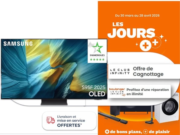 Envie de vous offrir un TV oled Samsung à Niort ? Profitez de la livraison et de la mise en service OFFERTES de votre télé Samsung oled à Boulanger Niort