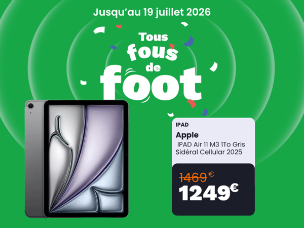 Tablette Apple IPAD Air 11 M3 1To Gris Sidéral Cellular 2025