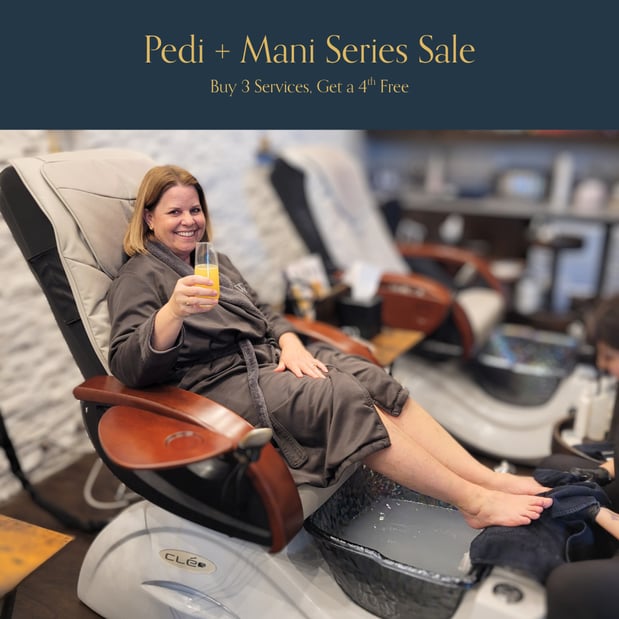 pedicure near me fort collins, woodhouse spa, buy a series of 3 manicures or pedicures, get a 4th free, limited time only