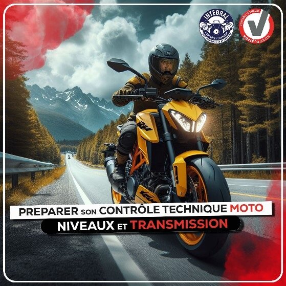 Préparer son contrôle technique moto - Les niveaux et la transmission