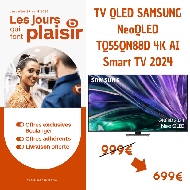 TV SAMSUNG NeoQLED TO55ON88D 4K AI Smart TV 2024