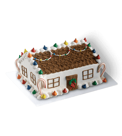 Candy Cane Cottage Cake