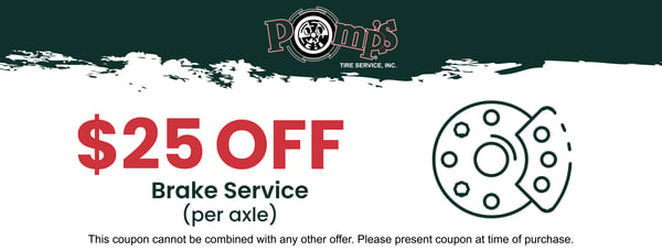 $25 off per Axle Brake Service