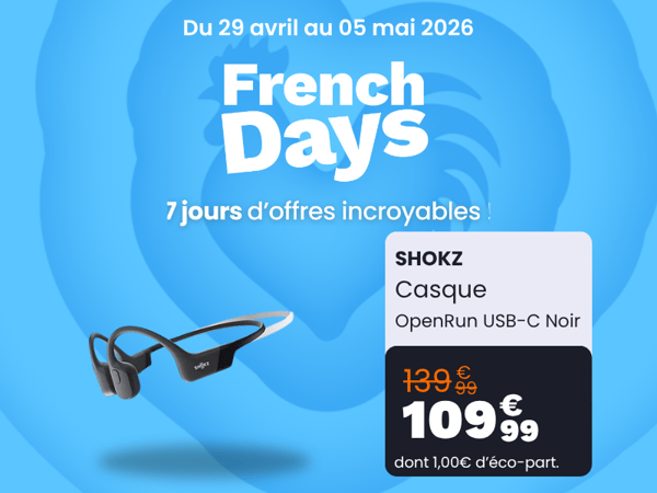 Casque SHOKZ OpenRun USB-C Noir à 109.99€