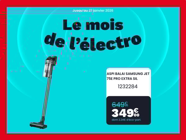 Aspirateur balai SAMSUNG Jet 75E Pro Extra Silver